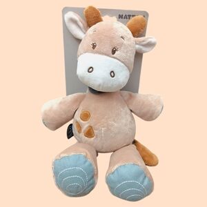 Nattou Giraffe Plush Lovey Stuffed Animal Furry Soft Spots Cuddly Luna Minky